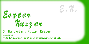 eszter nuszer business card